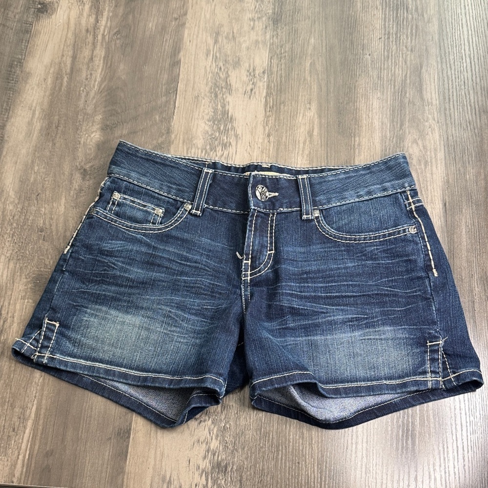 BKE Culture Dark Blue Jean Shorts